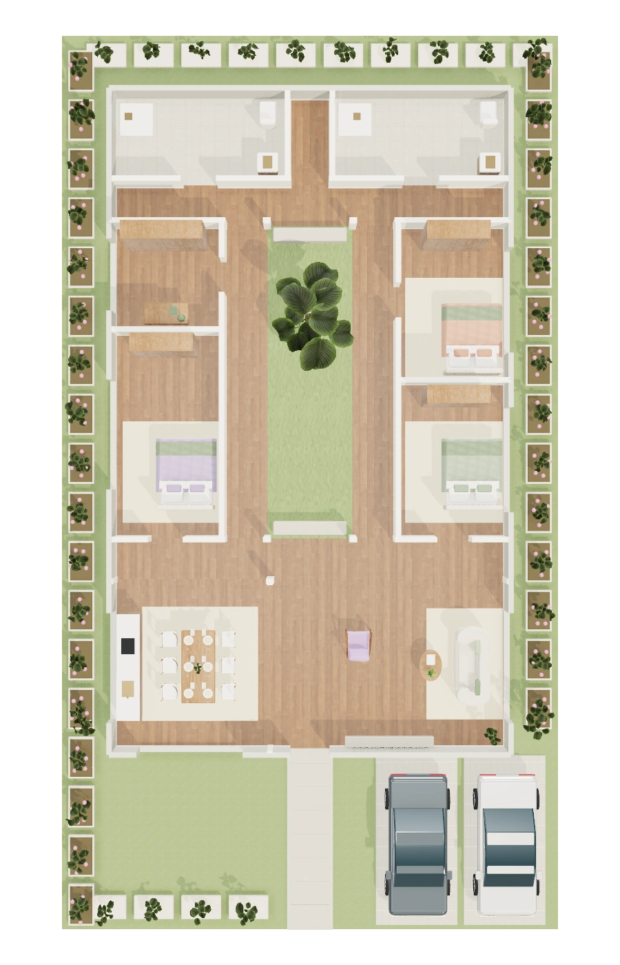 Furnished plan of the same home